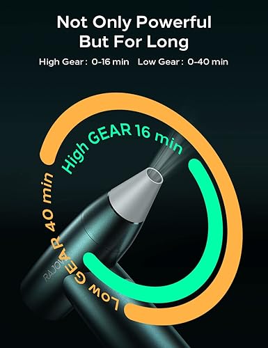 Miniatura 8 de Plumero de aire eléctrico, plumero de aire comprimido de 150000 RPM con potente motor sin escobillas y sin núcleo Elegante todo metal Plumero de