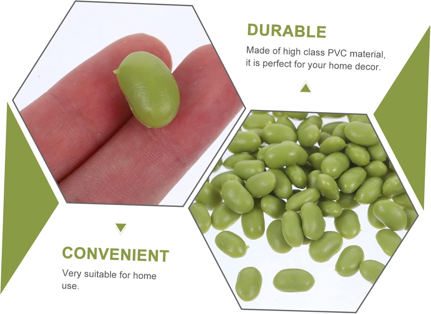 Luxshiny 4packs Artificial Vivid Bean Model Realistic Faux Vegetable Prop for Rustic Kitchen Decor and Photography Simulation Model for Home and Restaurant Display