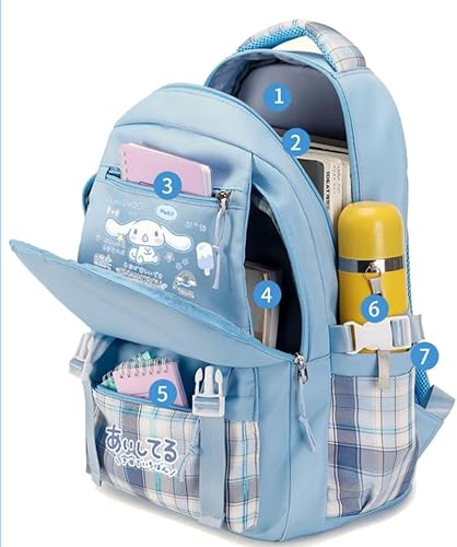 Miniatura 4 de Mochila para adolescentes, mochila de gran capacidad, mochila kawaii adecuada para uso diario en excursiones escolares, style5