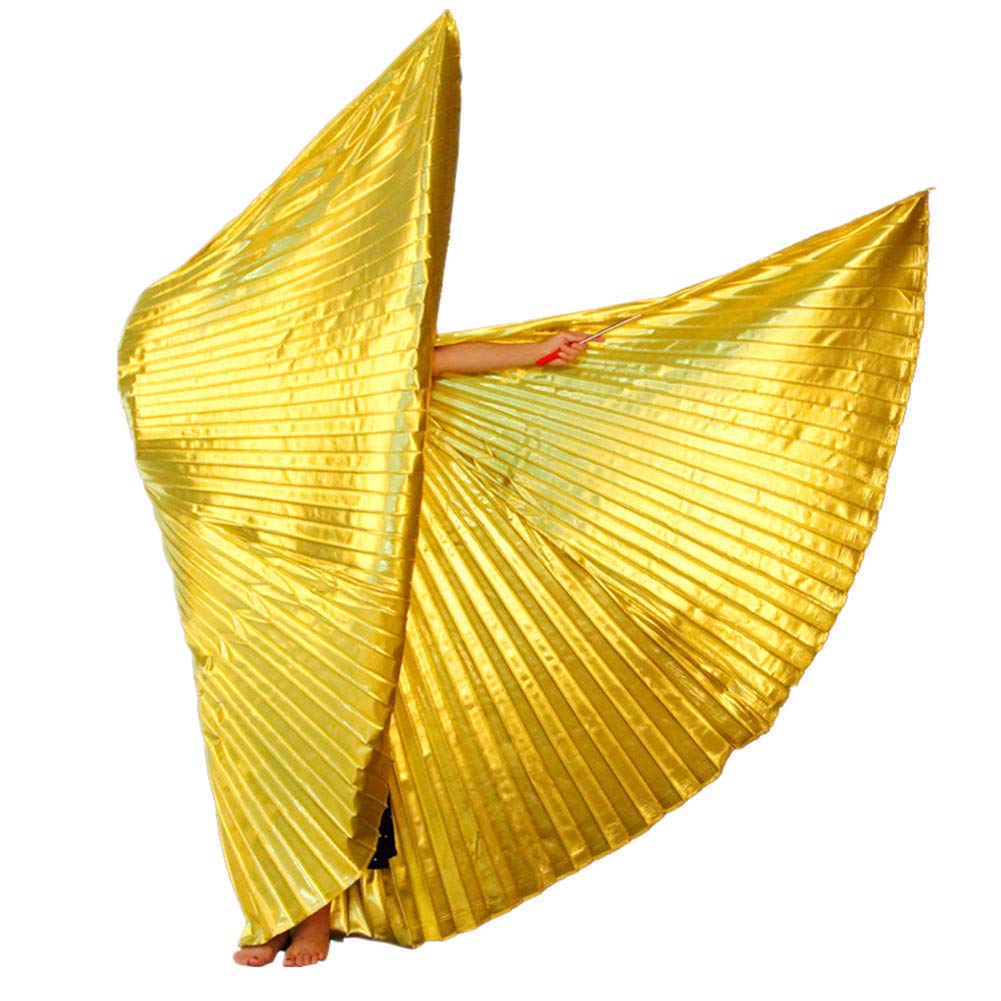 Baisdan Isis Ailes, avec Bâtons Télescopiques et Sac de Transport, pour Costume de Halloween, Danse du Ventre et Carnaval