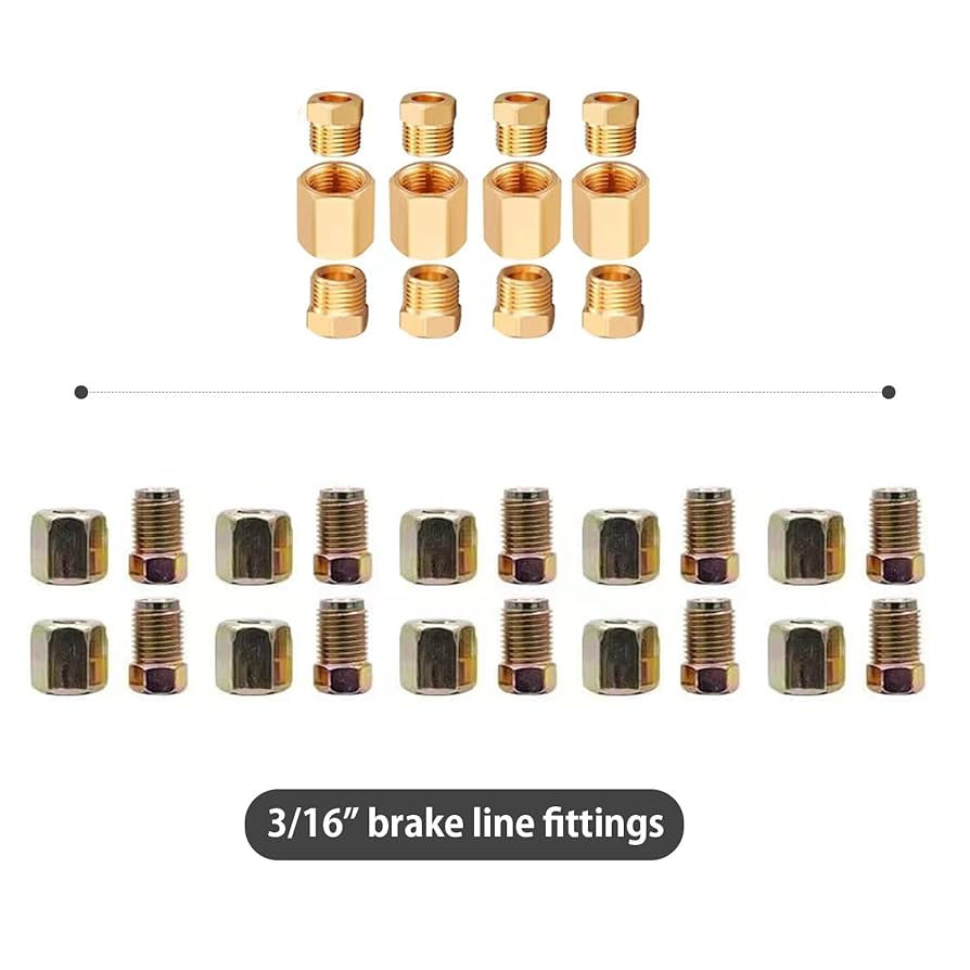 32.8 Ft Brake Pipe Copper-plated Steel Pipe 3/16 Inch Car Replacement