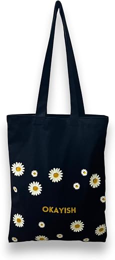 DANIOO Canvas Tote Bag for Women | Zipper &amp; Inner Pocket | 15x13 Inch Cotton Shopping &amp; College Tote | Reusable Shoulder H...
