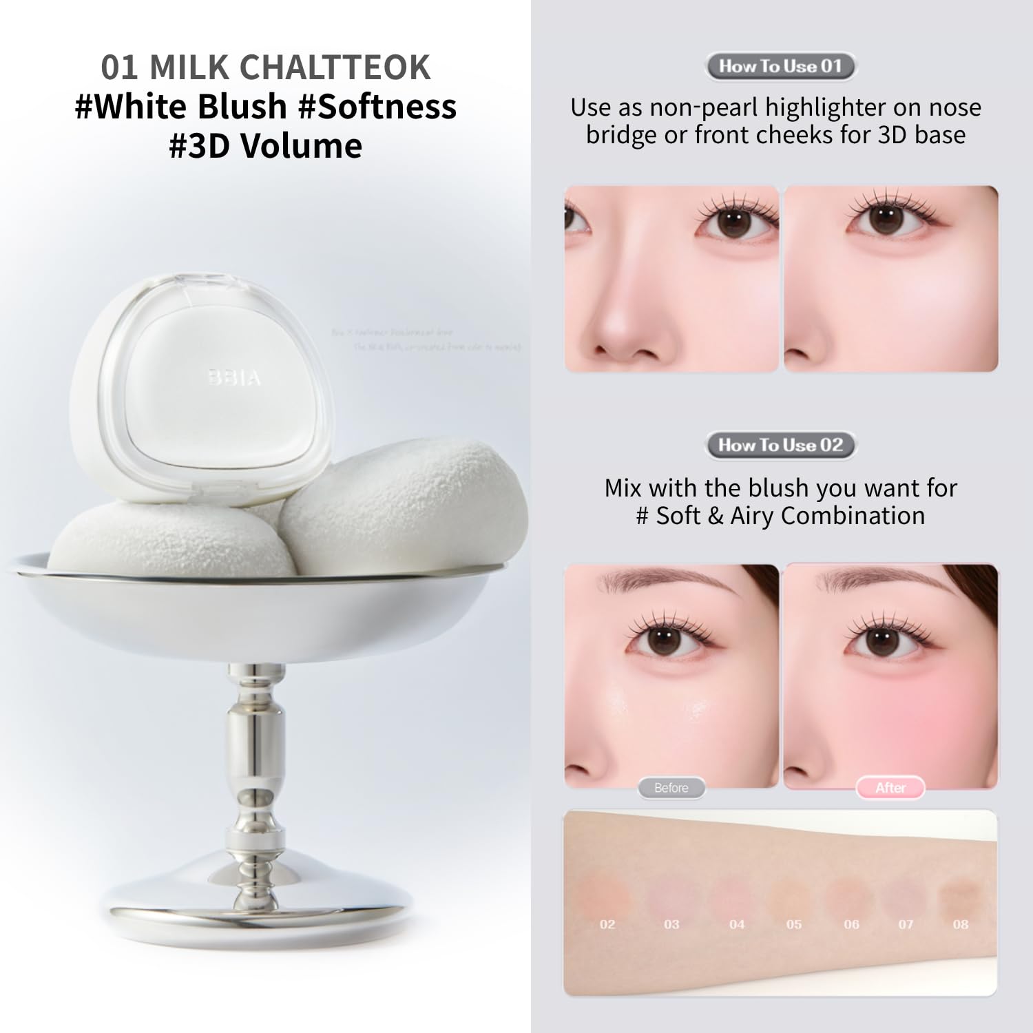 BBIA Chaltteok Blush – Soft Blurring Jelly-Like Powder Texture Lightweight & Buildable Korean Blush Natural Matte Finish Long-Lasting Smooth Pore-Blurring Cheek Color (05 CHESTNUT CHALTTEOK) image 5