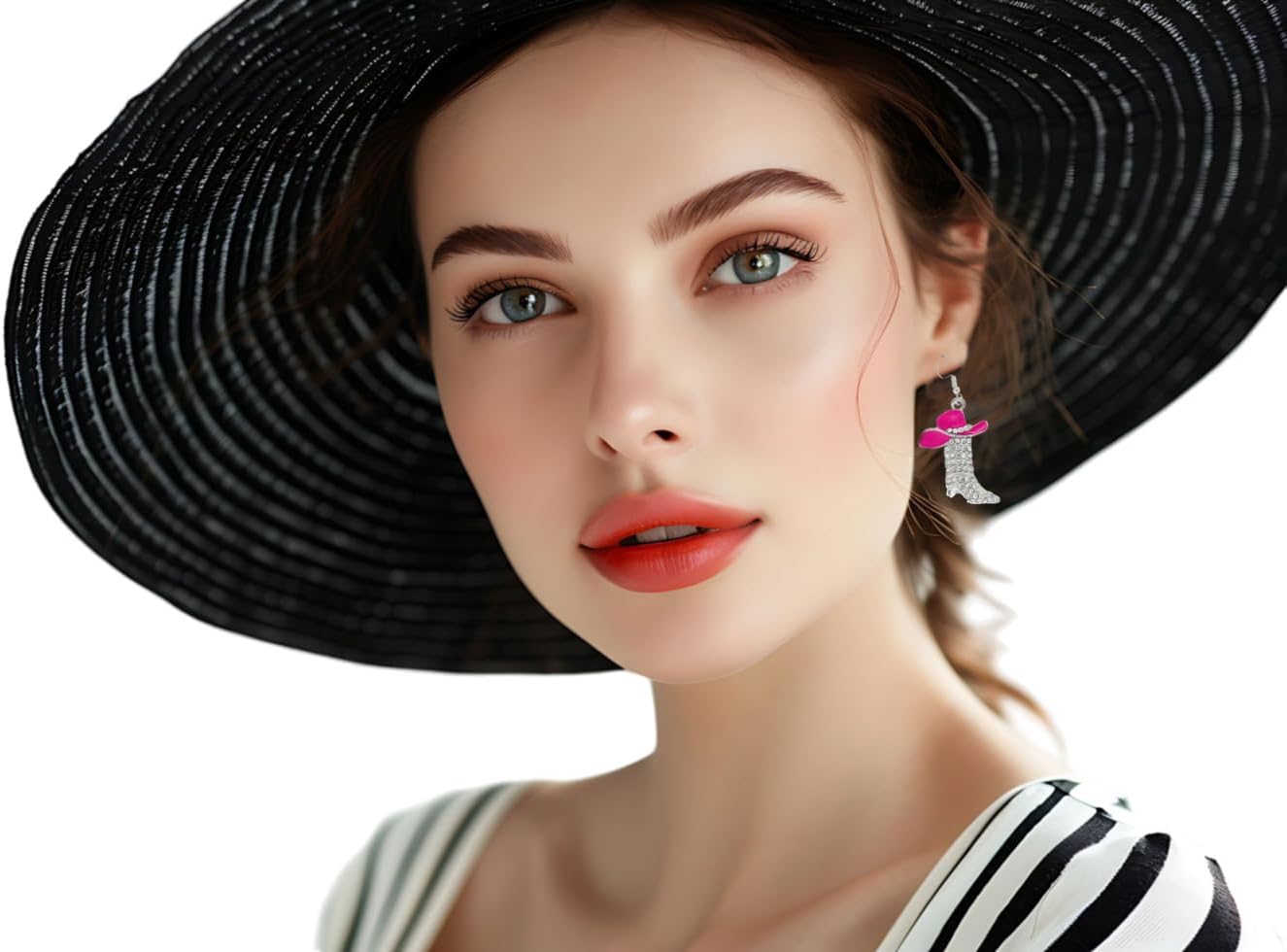 Rhinestone Western Boots Dangle Drop Earrings for Women, Boho Cowgirl Cowboy Enamel Hat Boot Earrings Country Concert Party Outfits Jewelry Gift - Image 7