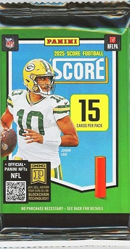 2025 Panini SCORE Football EXCLUSIVE HUGE Factory Sealed MEGA Foil Pack with 15 Brand New Cards
