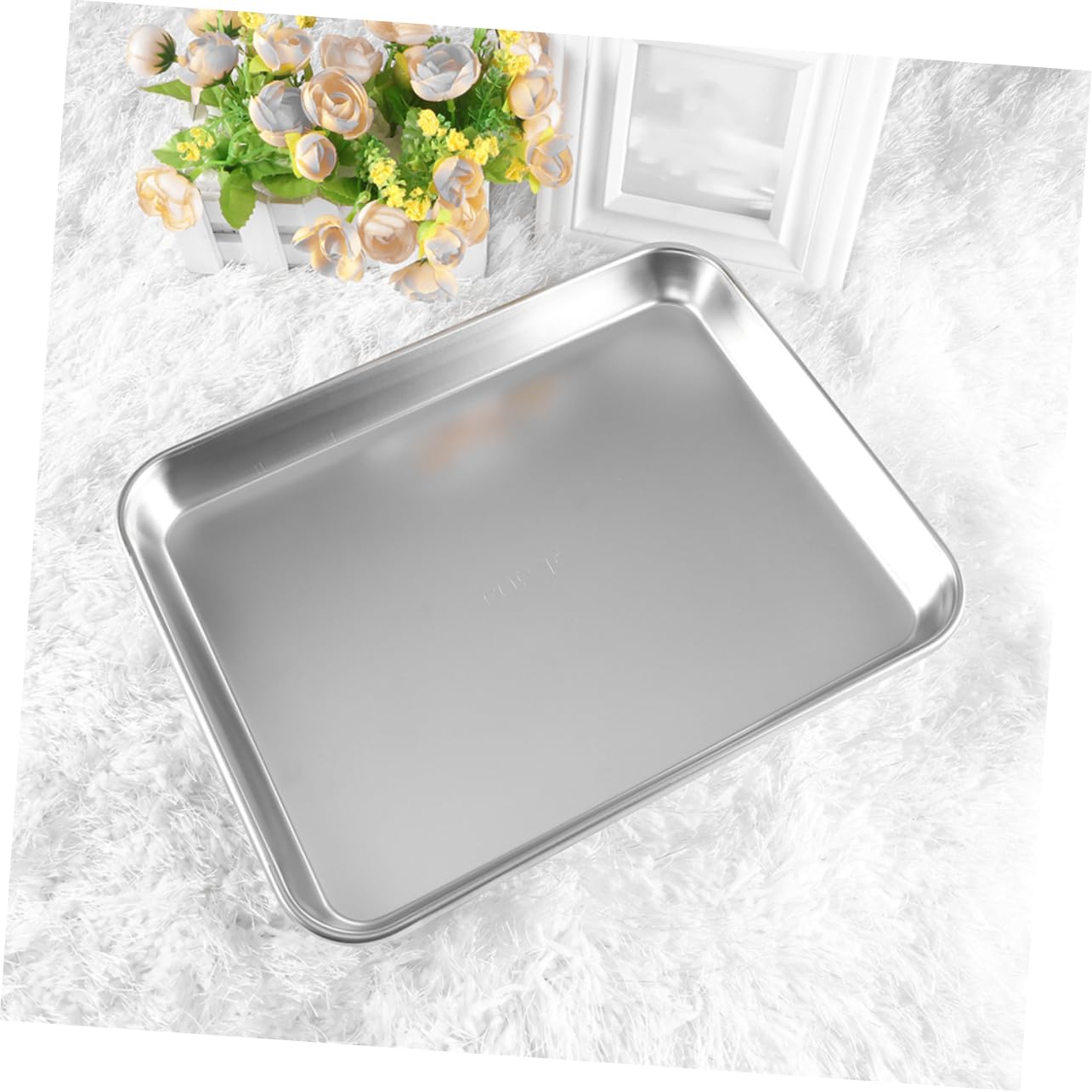 PRETYZOOM Bandejas Planas De Acero Inoxidable 304 Sin Tapa, Médicas, 2 Piezas, 310x240x31 Mm, Bandejas Para Instrumentos Médicos y Suministros De Laboratorio Segura y Fácil De Limpiar