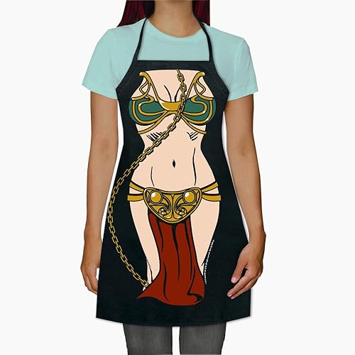 Miniatura 10 de Delantal de SuperGirl personaje de DC Comics de ICUP Algodón Negro adulto talla