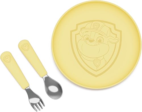 Lalo PAW Patrol - Juego de platos y utensilios para niños, apto para lavavajillas, sin BPA durante más de 12 meses, incluye plato, cuchara disponible en Yaxa Peru