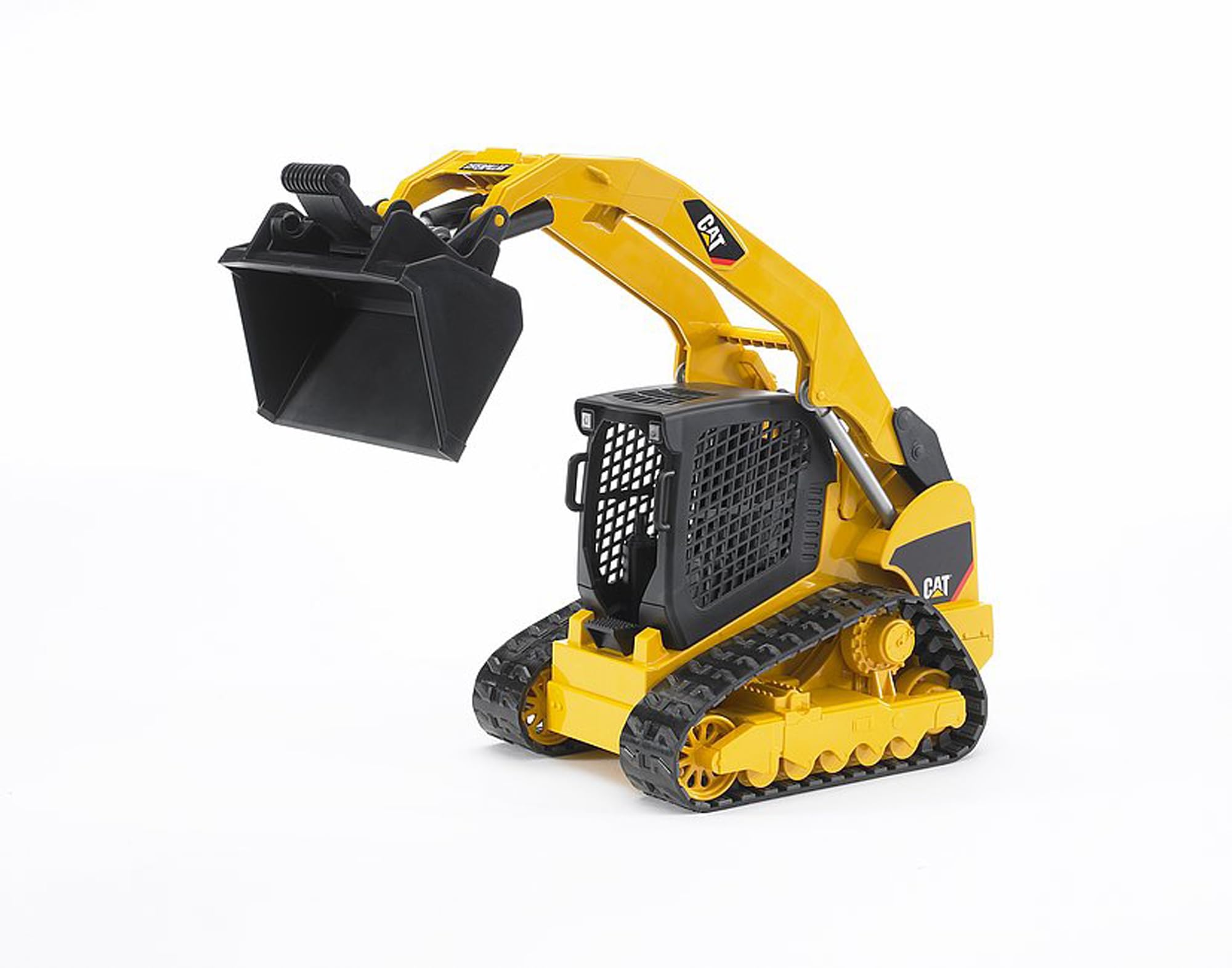 bruder 02136 - Cargadora compacta de orugas Cat con adaptador frontal - 1:16 Vehículo, Construcción, Cargadora, Juguete