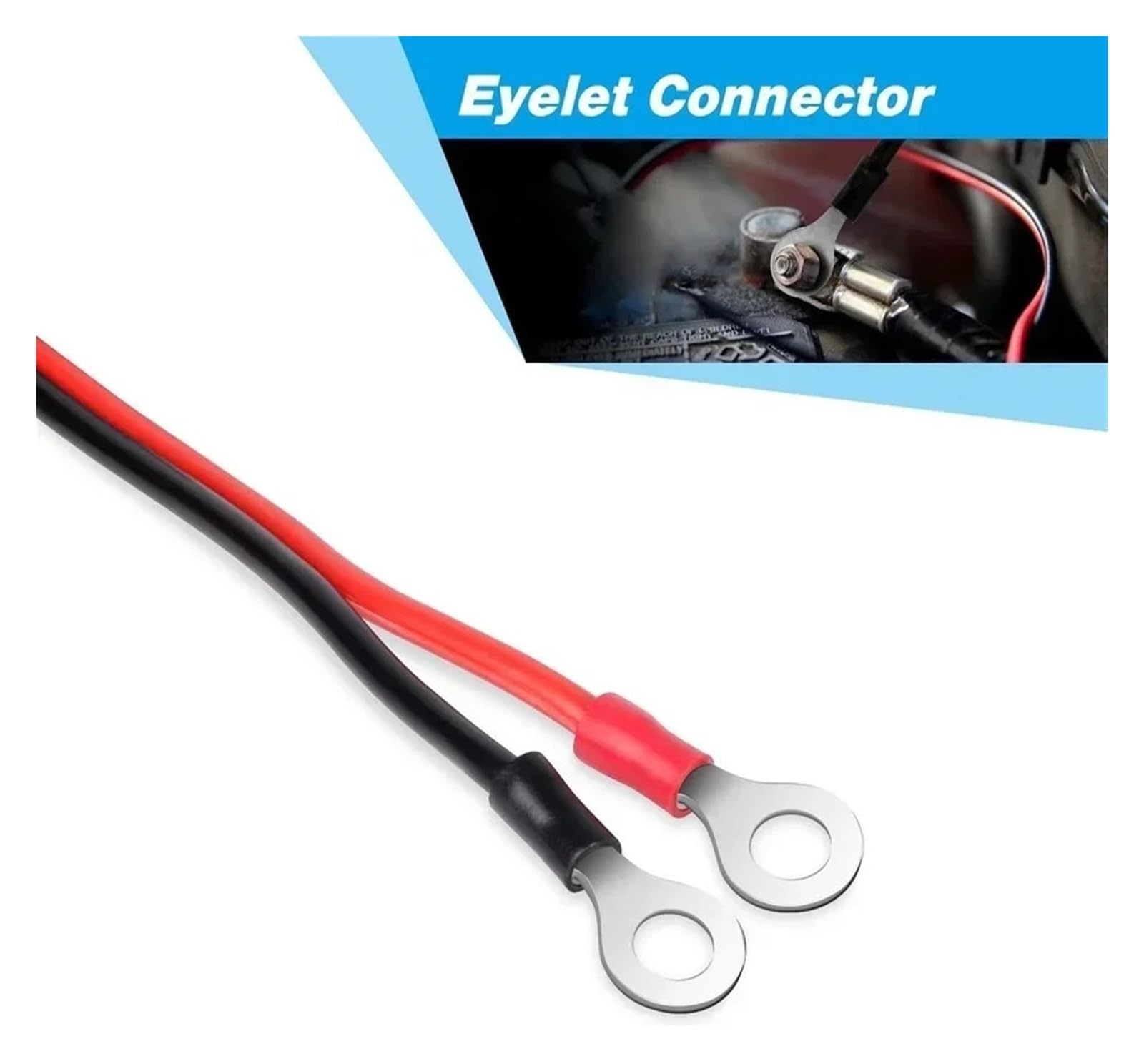 Klips bezpiecznikowy 30 A 12 V 24 V adapter szybkiego zwalniania przedłużający kabel ładowania do akumulatora samochodowego motocykla (60 cm)