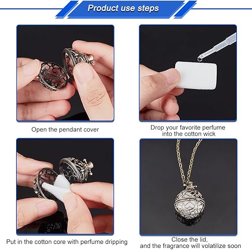 Miniatura 6 de PH PandaHall 100 almohadillas de repuesto sin perfume de 1.1 x 0.8 pulgadas, almohadillas de aroma sin perfume, almohadillas difusoras de aceite