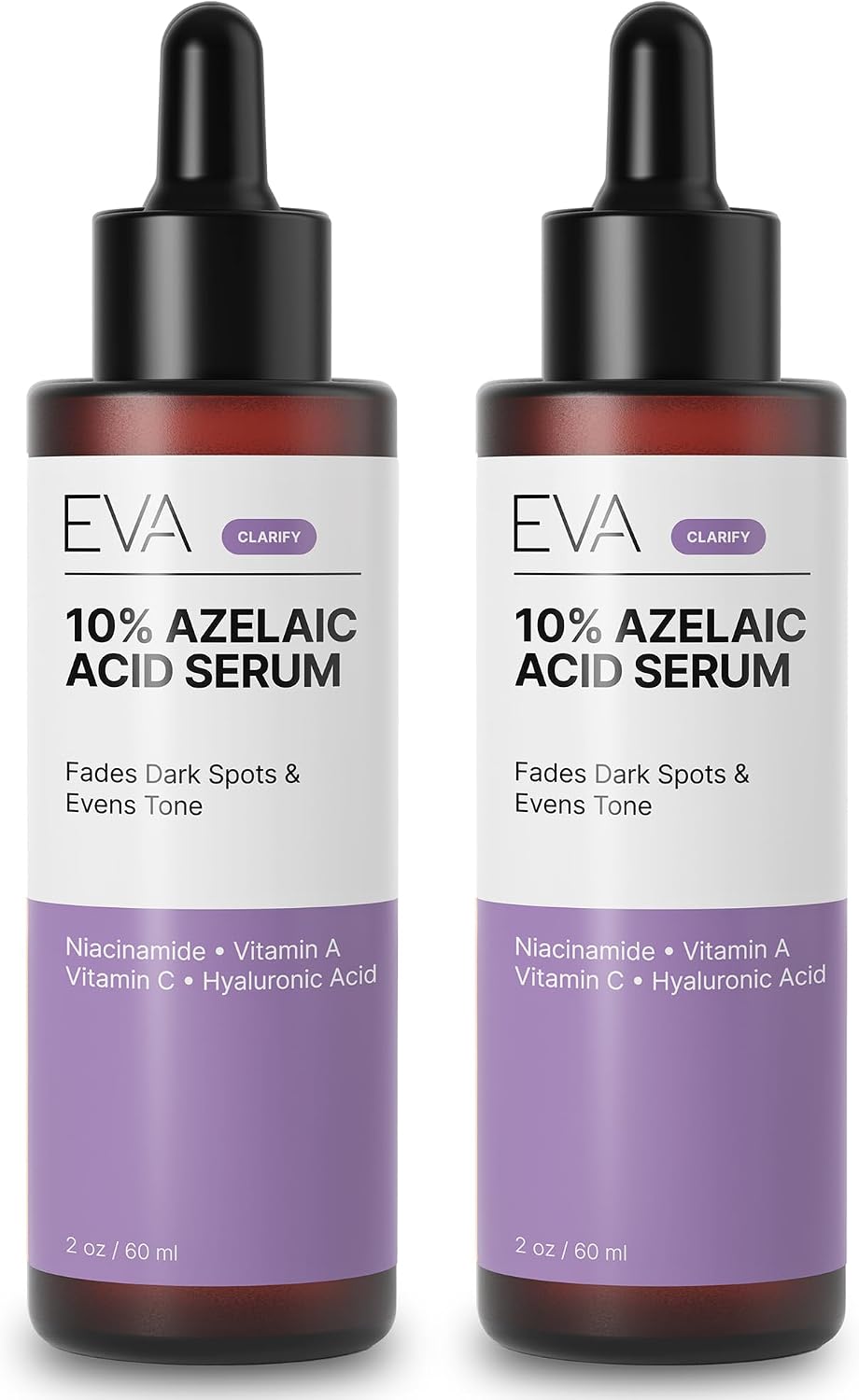 Eva Naturals Azelaic Acid 10% Serum, Niacinamide, Lightweight, 2 oz 2 Pack