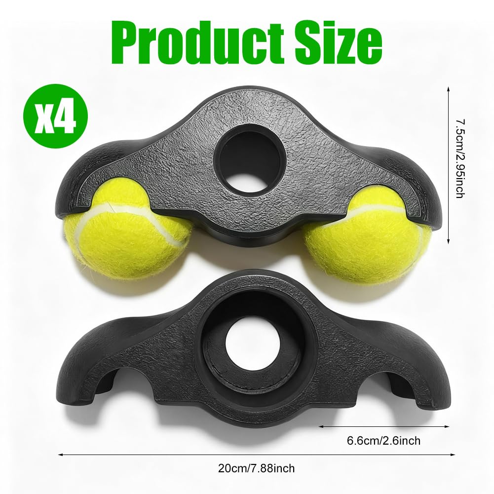 FARYODI Rocker Plate Feet 4 sztuki, adapter Cycling Snap Rocker Feet do wnętrz, przenośny trenażer rowerowy z płytą kołyszącą, nóżki z piłkami tenisowymi z 8 piłkami tenisowymi do trenażera rolkowego