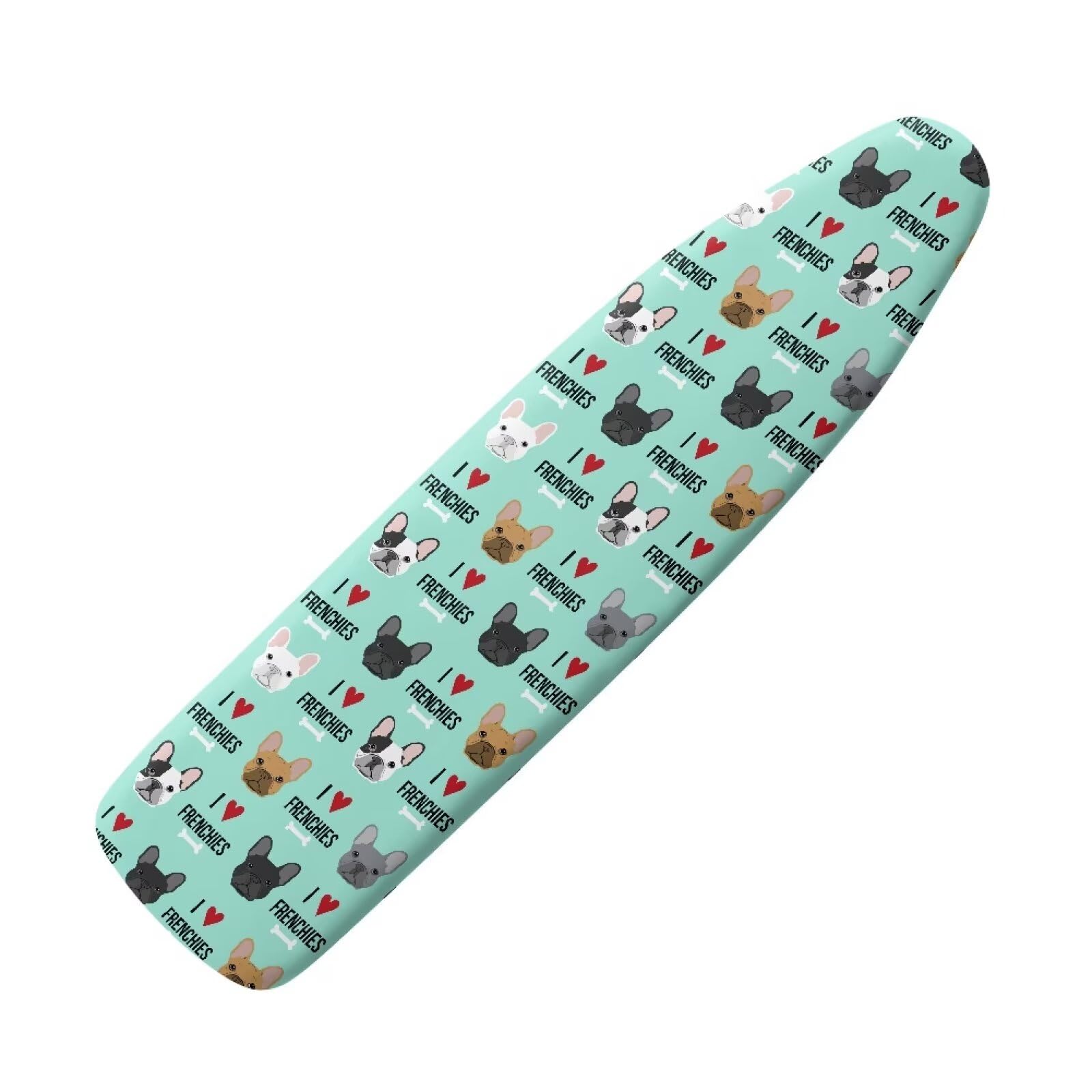NETILGEN Iron Board Covers Soft Elastic Iron Board Covers Resist Staining Marks Heat Reflective Easy to Install Iron Board Covers Small Size Easy Fit, French Bulldog โ image 1