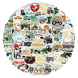 Cartoon Tractors Stickers for Water Bottles 50 Pcs Cute, Waterproof, Beautiful and Fashionable Youth Stickers, Suitable for Cups, Phones, Bicycles, Guitars, Suitcases,Vinyl.