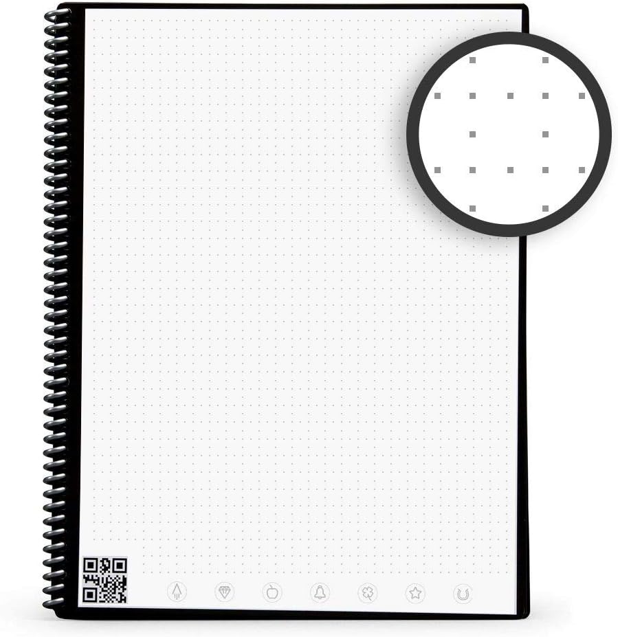 Rocketbook Holiday Bundle - 2 Smart Reusable Notebook Set with 1 Lined & 1 Dot Grid Notebook, 2 Pilot Frixion Pens & 2 Microfiber Cloths - Neptune Teal Cover, Executive Size (6" x 8.8")