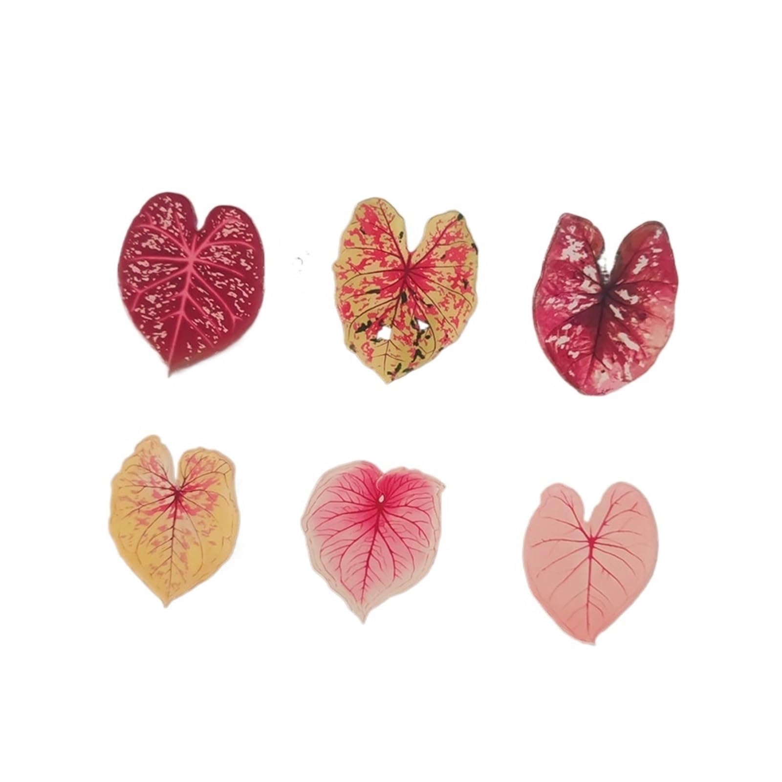 Vexaliform Color-04 Foam Tube 12Pcs Cute Leaves Refrigerator Magnets, Green Pink Plants Fridge, Whiteboard Stickers Decorative(Color-04)