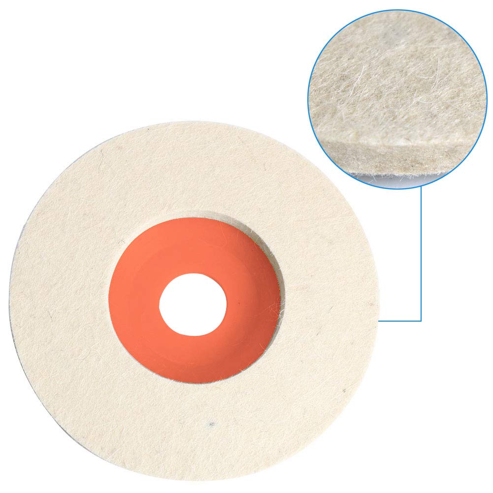 Wool Felt Buffing Wheels - 7 Pack -3