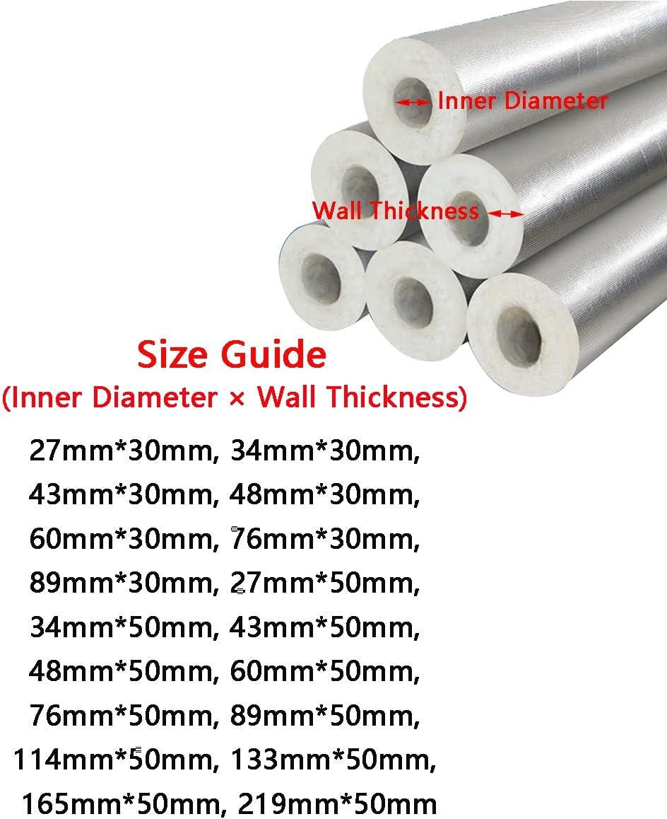 Pipe Insulation Tubing, Winter-Grade Waterproof Insulation Tape for Hot/Cold Water Pipes Highly Elastic Self-Adhesive Insulation Sleeving, Suitable for Indoor Piping(133mm*50mm)
