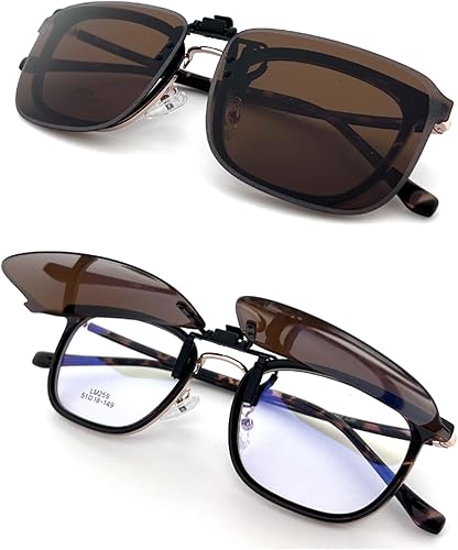 Miniatura 3 de Gafas de sol con clip sobre gafas graduadas, polarizadas, antirreflejos, abatibles, protección UV, para hombres y mujeres