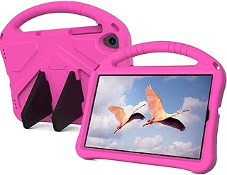 Sfulatdc Kids Case for Lenovo Tab M10 10.1 (TB-X306F/X306X),Shockproof Cover with Handle Stand for K10/M10 Plus 10.3 (TB-X606F/X606X) Pink