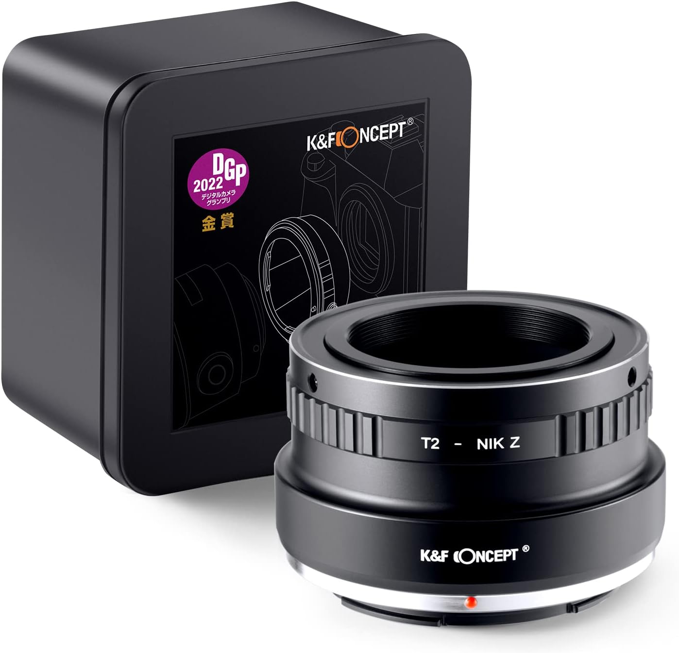 K&F Concept Lens Mount Adapter T2-NIK Z Manual Focus Compatible with T-Mount (T/T-2) Screw Mount SLR Lens to Nikon Z Mount Camera Body