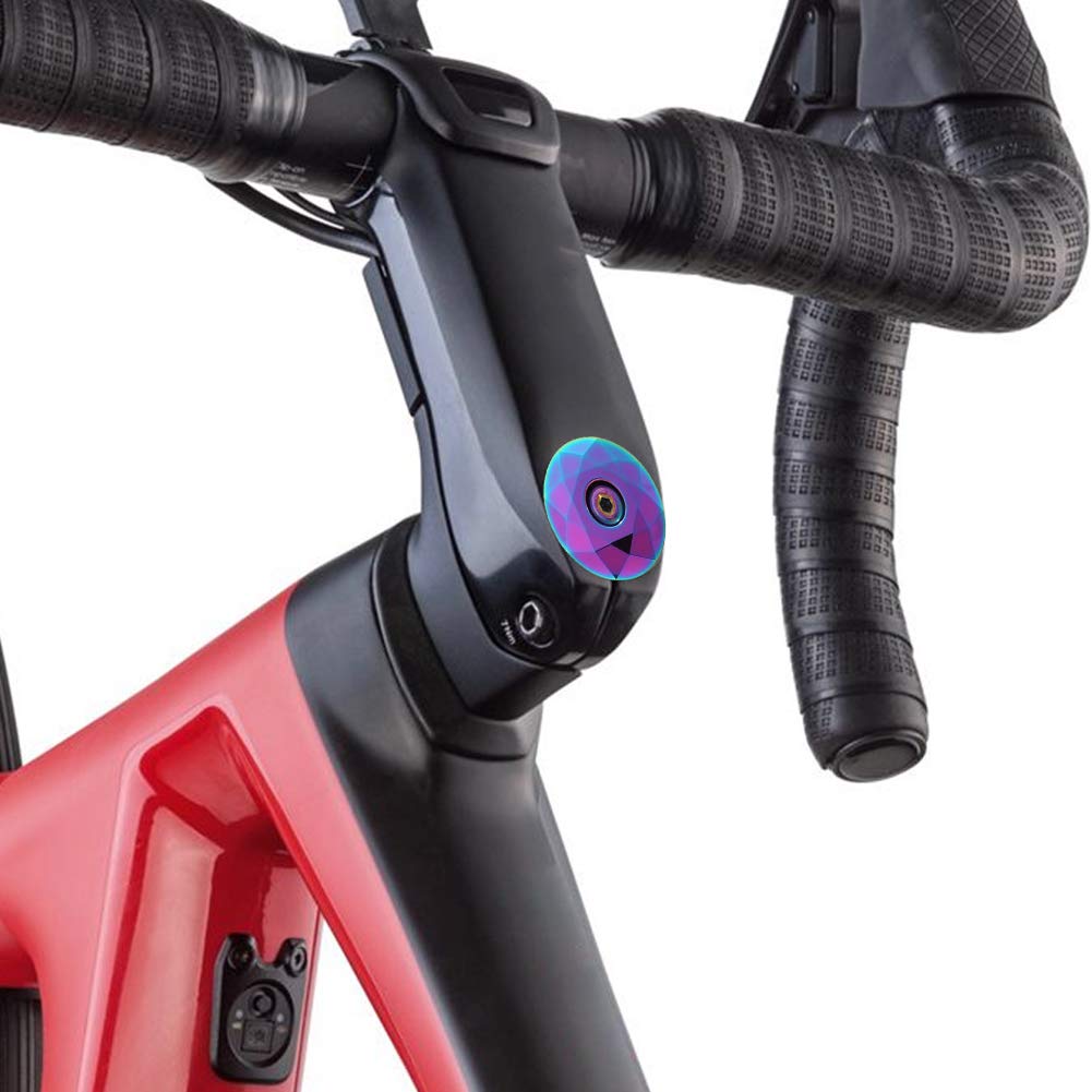 Tappo Superiore In Carbonio Per Forcella Bici RYET HC01CB - Diametri 28,6/31,8 Mm - Nero