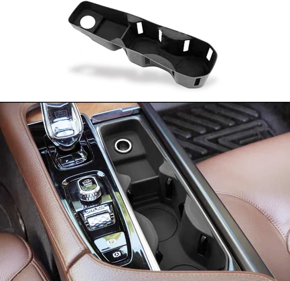 Silicone Material Cup Holder Coaster for Volvo XC90, XC60, S90, V90, S60, V60 Car, Auto Drink Coaster，Automotive Accessories (Long Style)