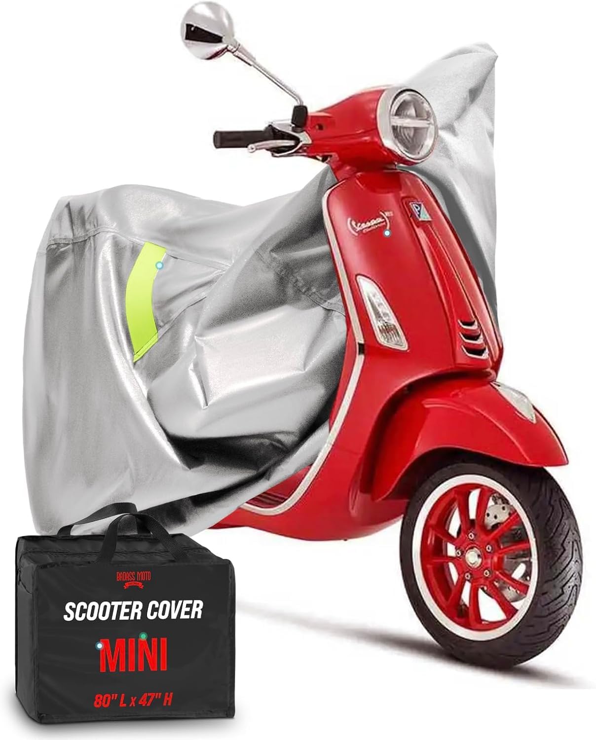 Badass Moto Waterproof Scooter &amp; Moped Cover for Vespa, Honda &amp; More, Gray