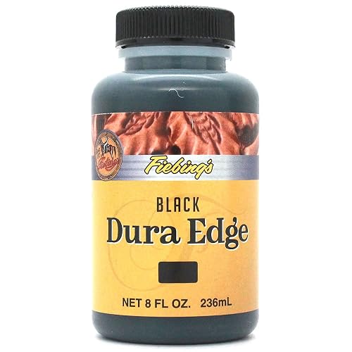 Fiebing de Dura Edge Premium Edge Acabado - 8 onzas - Negro, 8 onzas