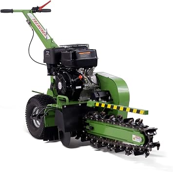 Walk Behind Gas Powered Trencher Walk Behind Trench Digger 24" Depth 27 Tooth