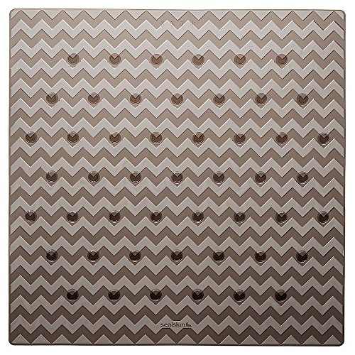 Sealskin Leisure Duscheinlage, Sicherheitseinlage für Dusche und Badewanne, Farbe: Grau, Größe: 53x53 cm