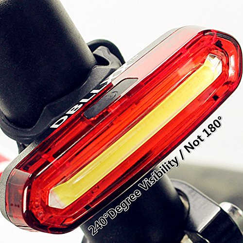 DBLLXX Super Bright Bike Tail LED Light/USB Rechargeable,6 Light Mode Options,Waterproof Helmet Light Accessories Fits on Any Bicycles,Easy to Install for Cycling Safety Flashlight