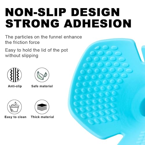 Miniatura 3 de Embudo de silicona multifuncional de 3 piezas, embudo de cocina, embudo plegable de silicona de grado alimenticio asegurada, embudo de silicona de