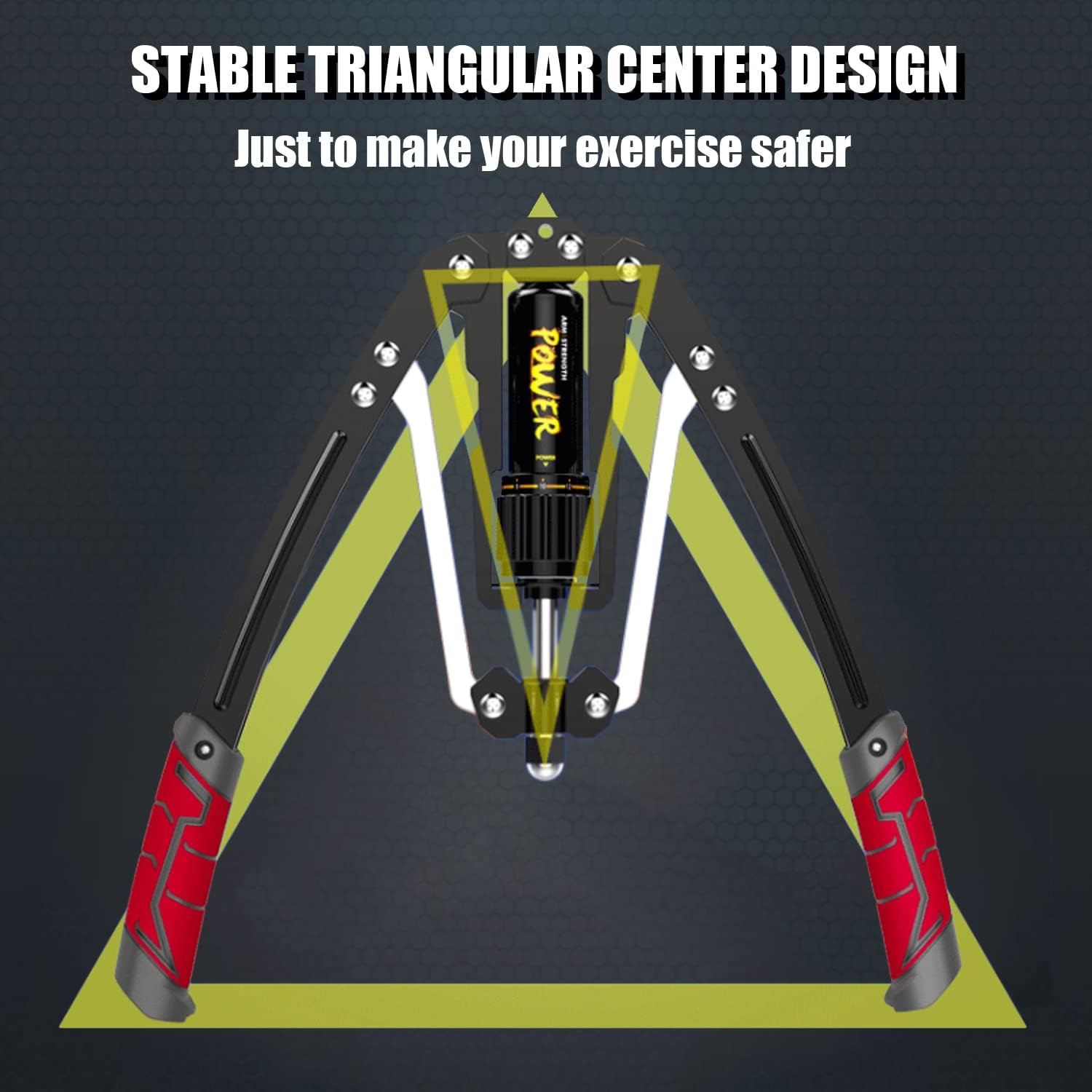 Arm Exercise Equipment Chest Workout - Hydraulic Power Twister 10 Gears Adjustable 22-440lbs,Thick Steel Wear-Resistant, Non-Slip Handle PU Rubber, Workout Equipment Home Gym for Men and Women