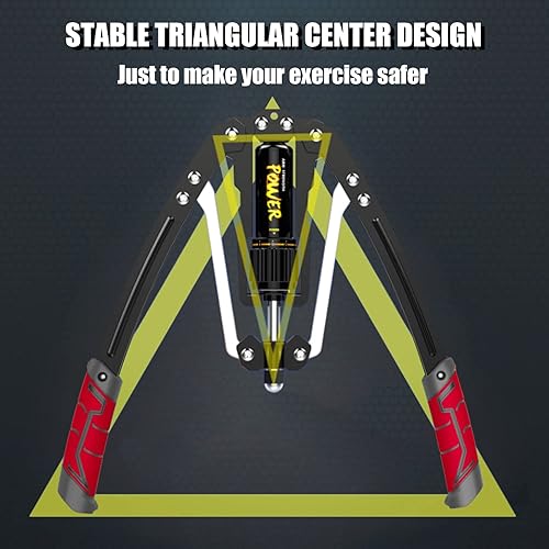 Miniatura 5 de Equipo de ejercicio de brazo para entrenamiento de pecho  Twister de potencia hidráulica 10 engranajes ajustables de 22 a 440 libras, acero grueso