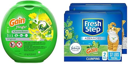 Fresh Step Extreme - Arena aromática y aletas de ganancia Detergente líquido para lavandería, original, 81 unidades