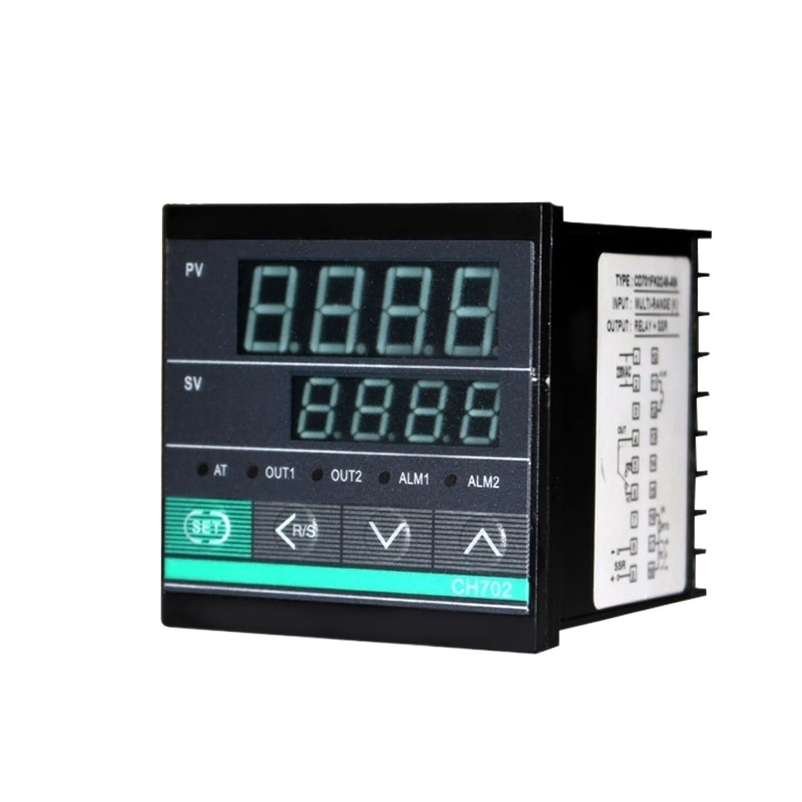 BALYDLUL Temperature Controller SSR Relay RS485 Output Regulator Input 72x72mm CH702(SSR Relay OPT 2Alarm)