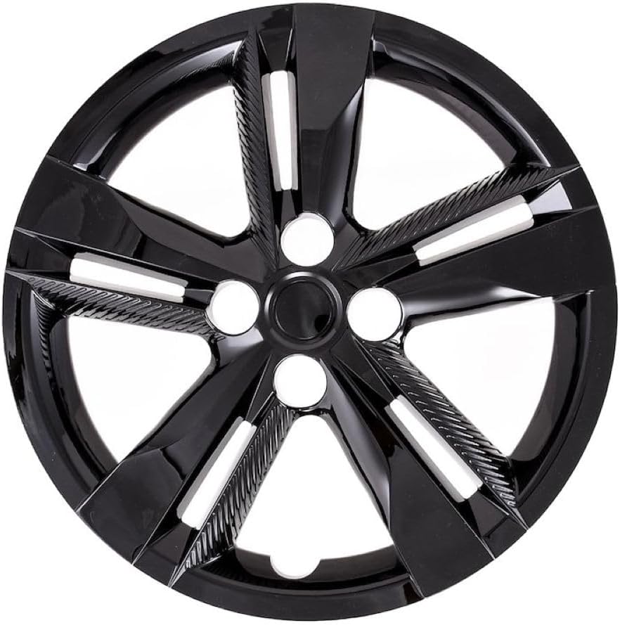 Wheel Covers Fits Fits 2018-2024 Nissan Kicks S 16 Inch 5 Double Spoke, Painted Gloss Black Automotive Grade ABS Set of 4 Wheel Skins CCI Wheel Cover IWC55216BLK