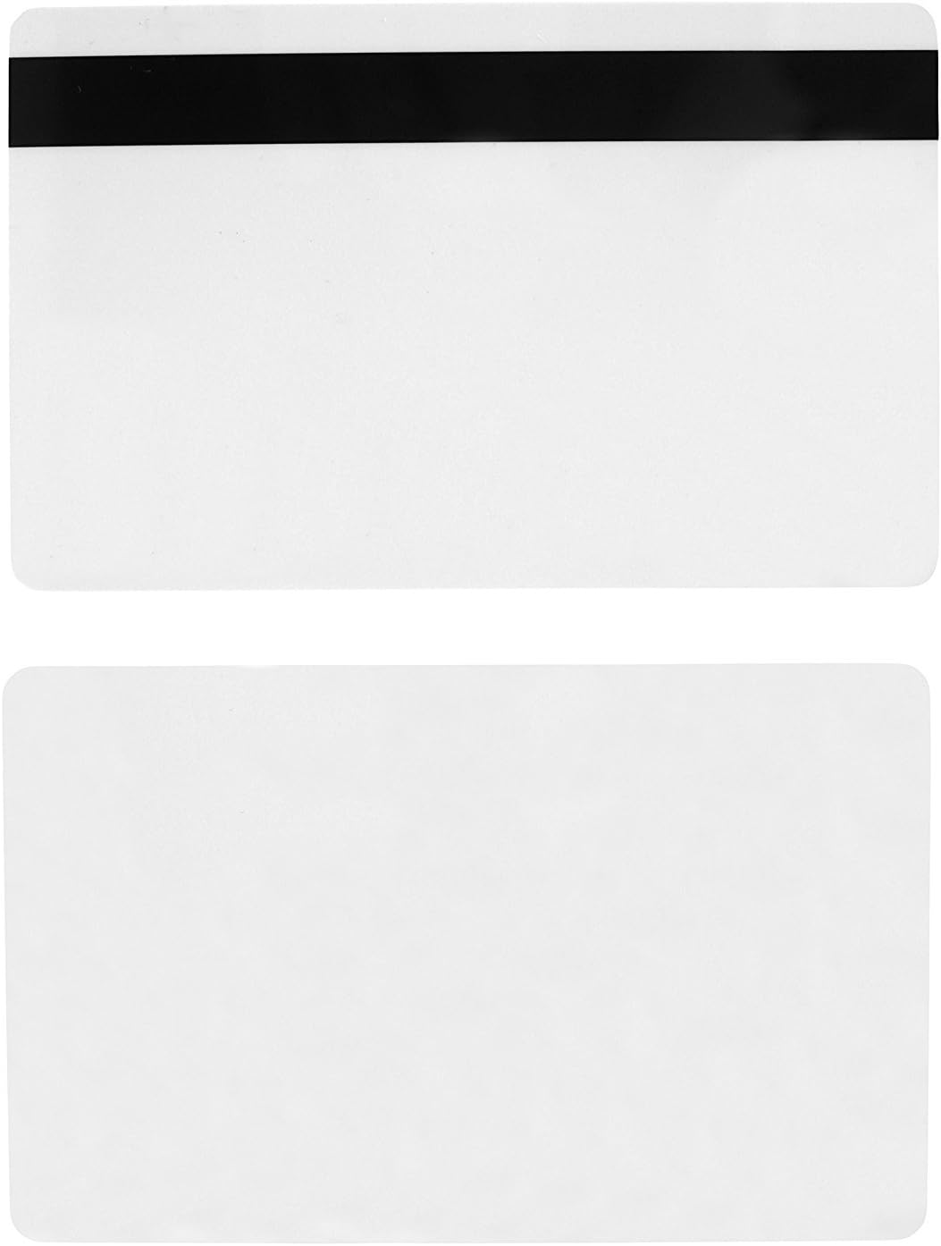 100 CR80 30Mil Blank White PVC Plastic Credit/Gift/Photo ID Badge Cards with 5/16" HiCo Magnetic Stripe