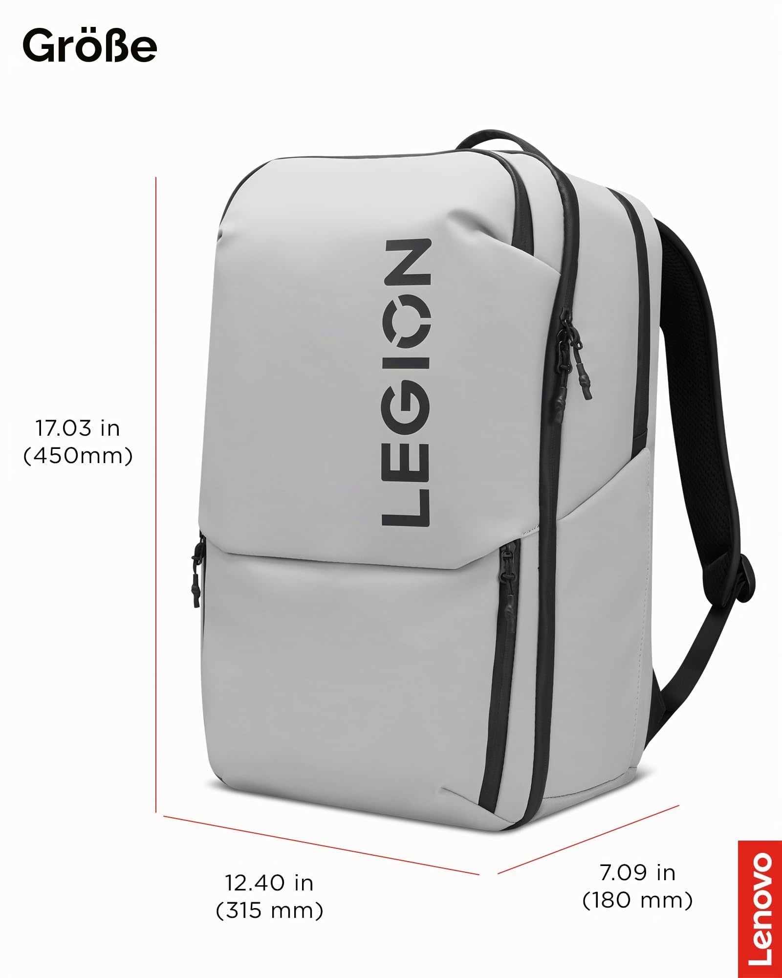 Lenovo Legion 17 Zoll Gaming Rucksack GB800 | Hellgrau