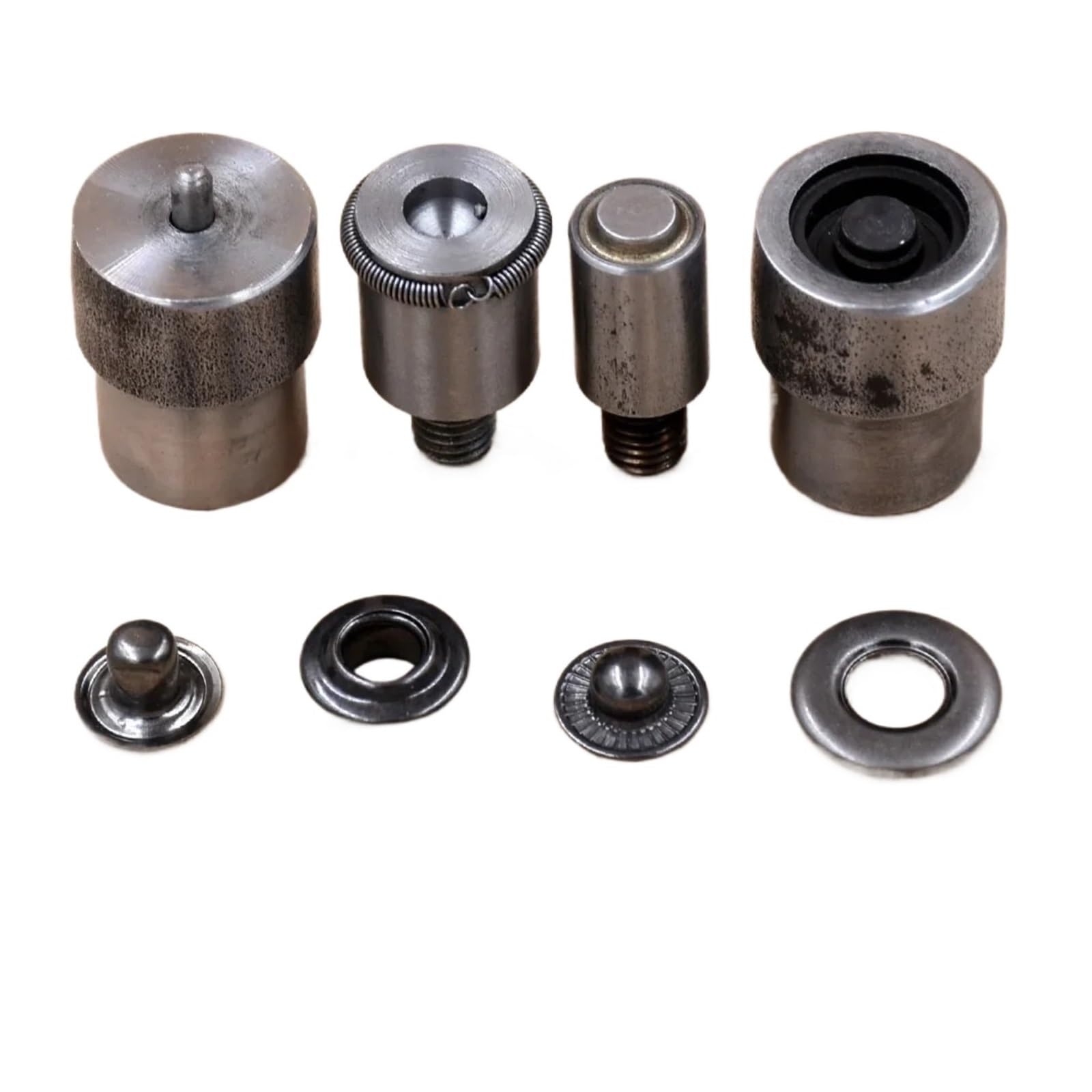 Snap Fasteners Botón Die 30 juegos de broches + moldes for máquina prensa | Herramientas de instalación de botones grandes(18MM-01)