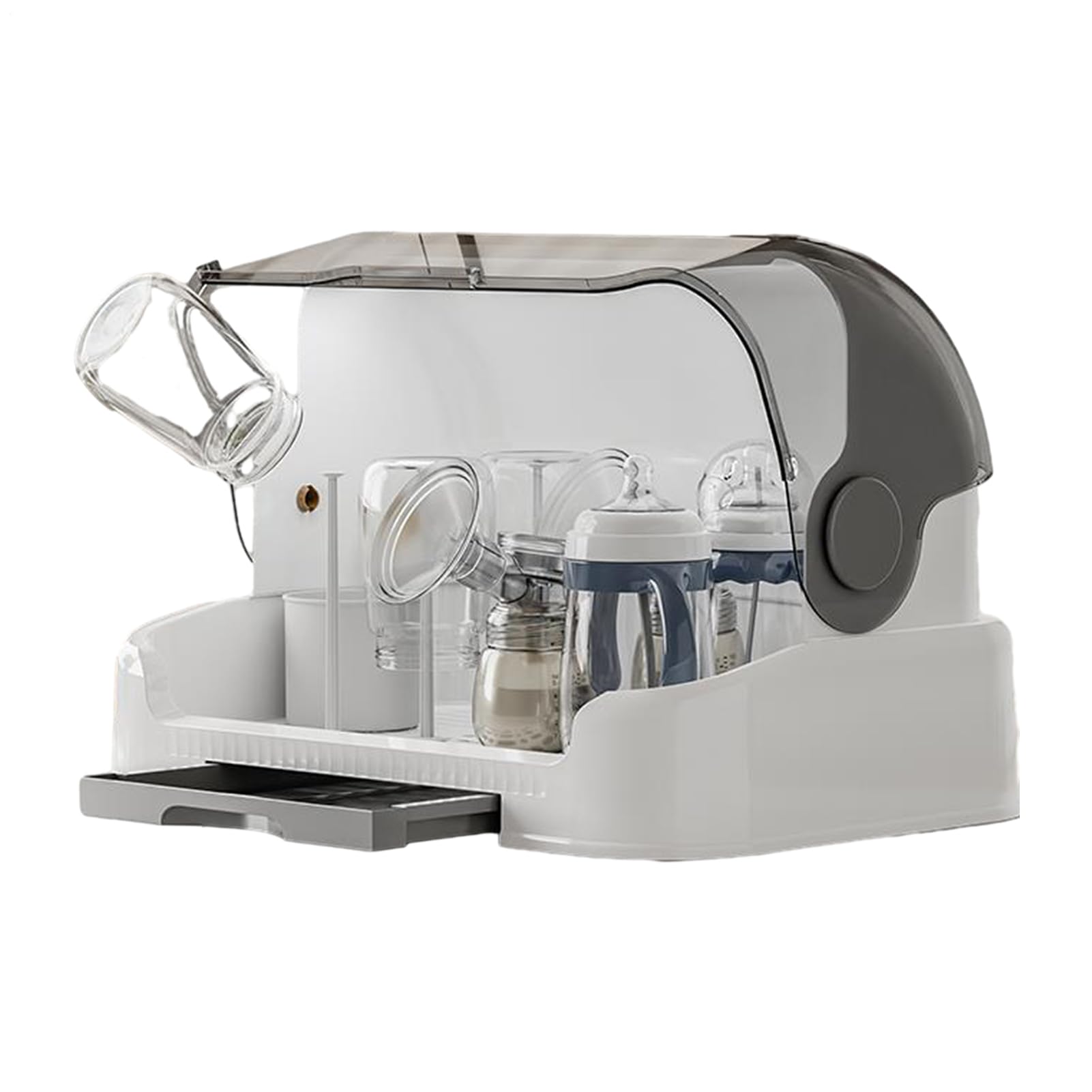 Boîte De Rangement Biberons, Rangement Stockage Avec Bac À Eau Amovible, Rangements De Bouteilles Portable Avec Couvercle, Support De Comptoir Durable pour La Maison, Les Voyages, Bouteilles