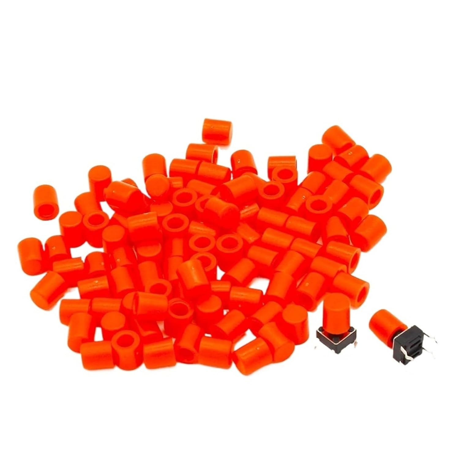 100pcs red Plastic caps for 6 * 6mm G61 Tactile Push Button Switch caps