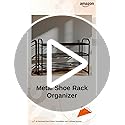 Image of 3 Tier Metal Shoe Rack Organizer Heavy Duty Stackable Shoe Storage Shelf Multipurpose Stand for Entryway Bedroom Closet Utility Space Saving Shoe Stand with Black Finish (Shoe Rack 3-03)