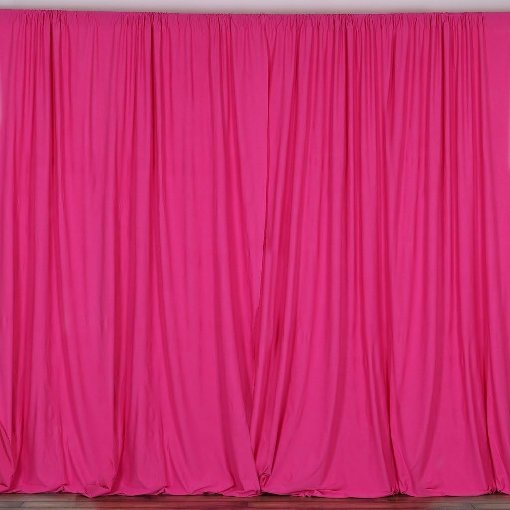 lovemyfabric 100% Polyester Window Curtain/Stage Backdrop Curtain/Photography Backdrop 58" Inch X 120" Inch(Approx 5ft X 10ft) (2, Red)
