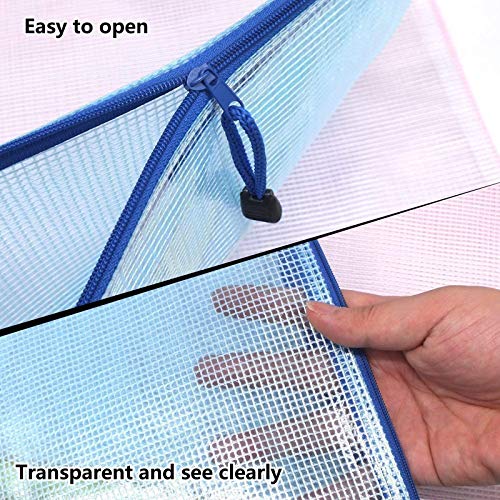 Ofilon Zipper Envelope Pouch, Pack Of 10, Water-Resistant Pvc Zippered File Bag Storage For Office Document, Business Receipts, Magazines, Toys, Cosmetics,Travel Accessories Organizer (A4 13.2"X9.5") #TOP1