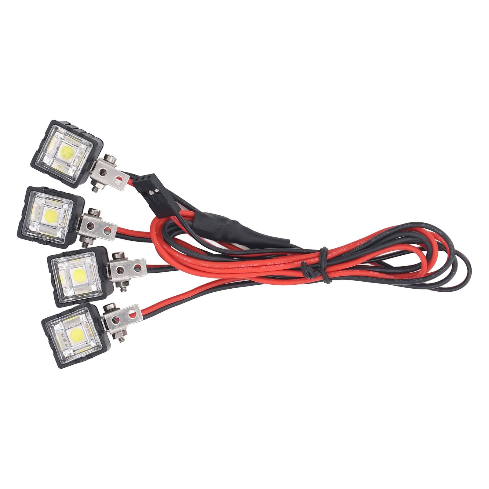 RC -LED -Leuchten, RC -Auto -Front -Scheinwerfer für Axial für SCX10 90046 für RC Car Lights Weiße Beleuchtung Hochhellig LED -Scheinwerfer für 1:10 RC Crawler (4LED)