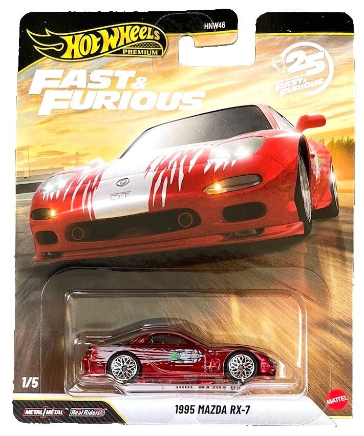 ◆未開封◆Fast＆Furious 1:64 1995 Mazda RX-7 Hot Wheels Premium Fast & Furious 1995 Mazda RX-7, modelo 1:64 de