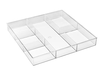 Whitmor 6-Section Clear Drawer Organizer